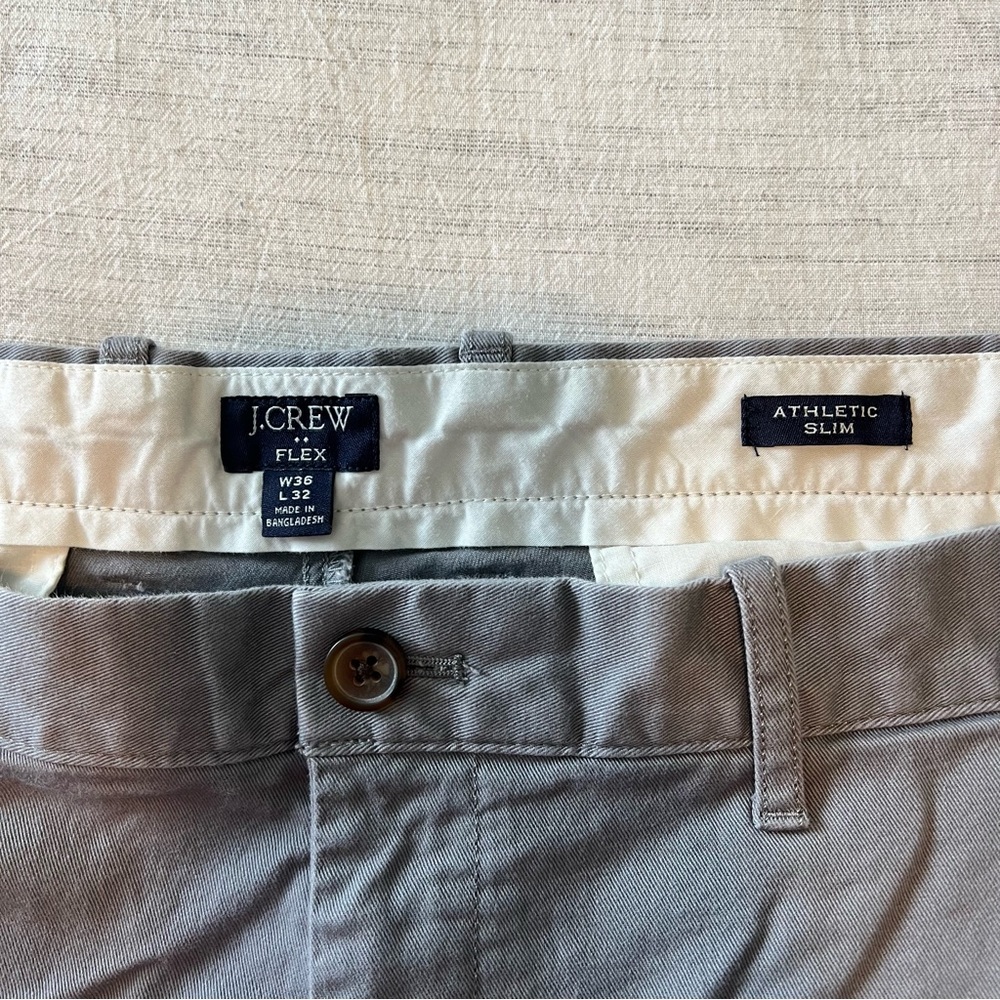 Gray J Crew 36x32 Men’s Khaki Pants